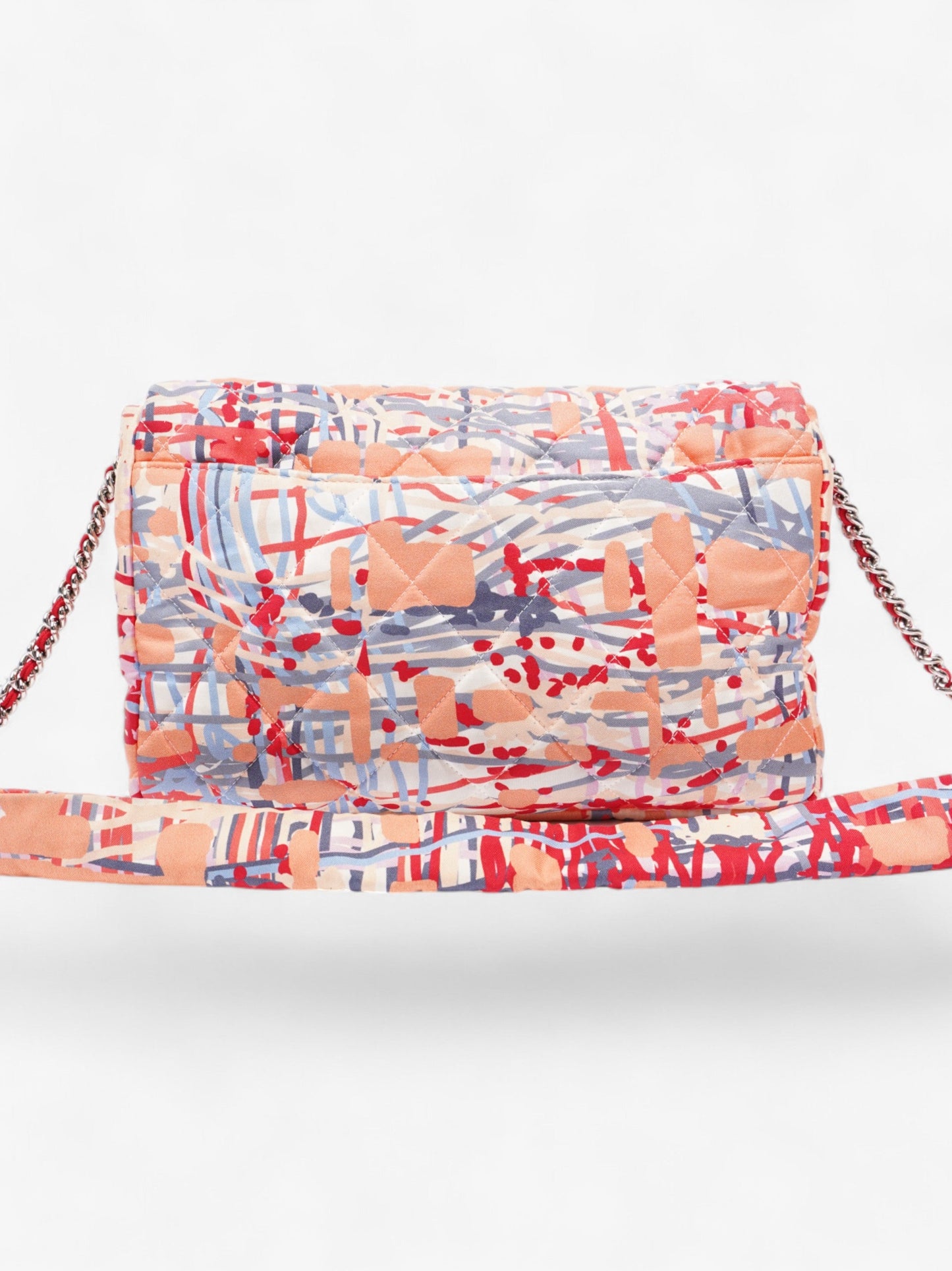 Chanel Foulard Flap Bag Multicoloured Fabric Large