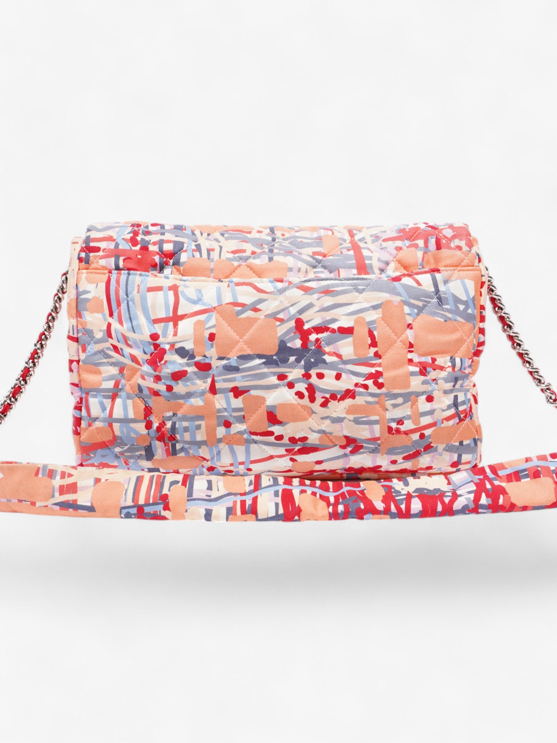 Chanel Foulard Flap Bag Multicoloured Fabric Large