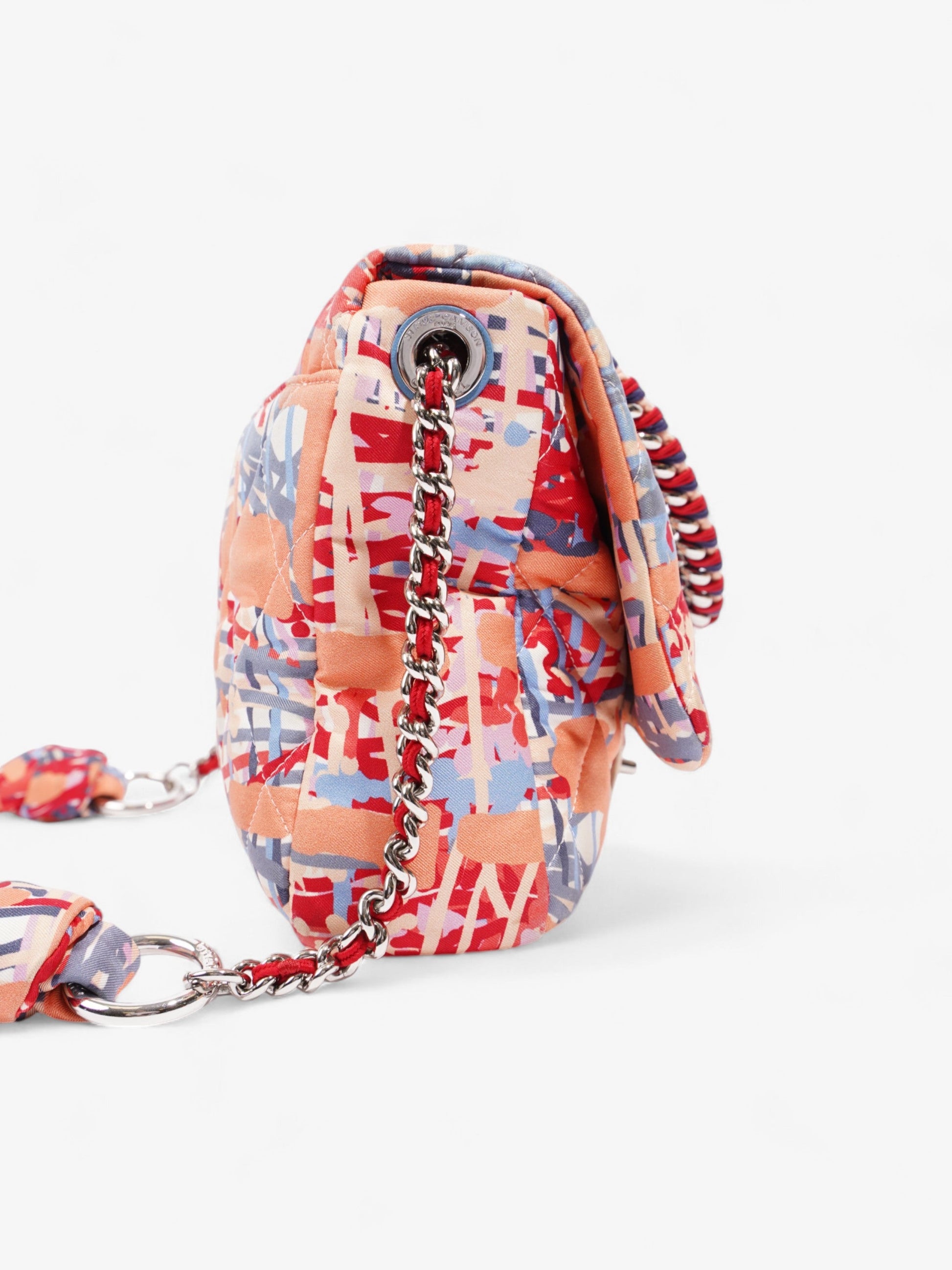 Chanel Foulard Flap Bag Multicoloured Fabric Large