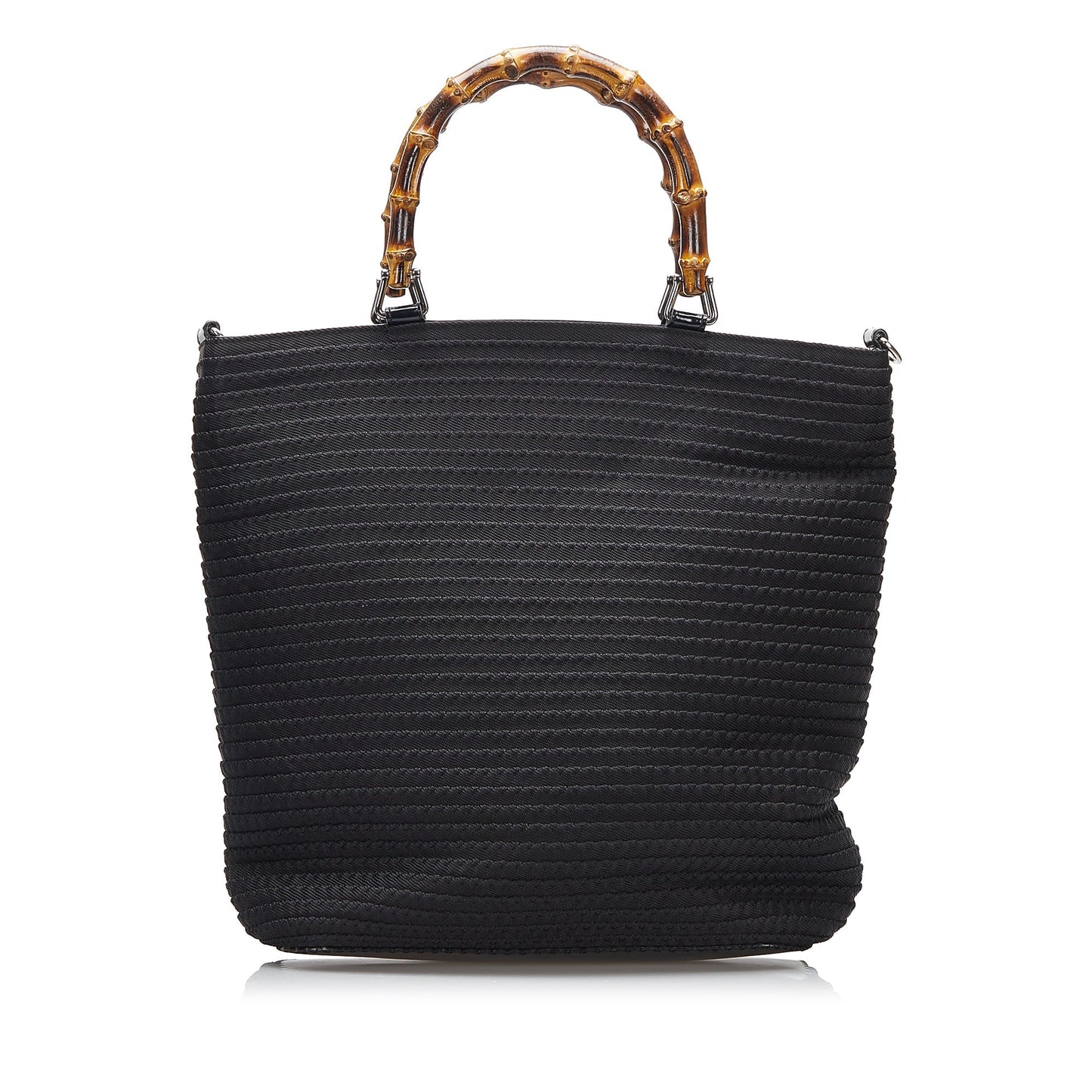Gucci Bamboo Leather Canvas Shoulder Bag Style 7