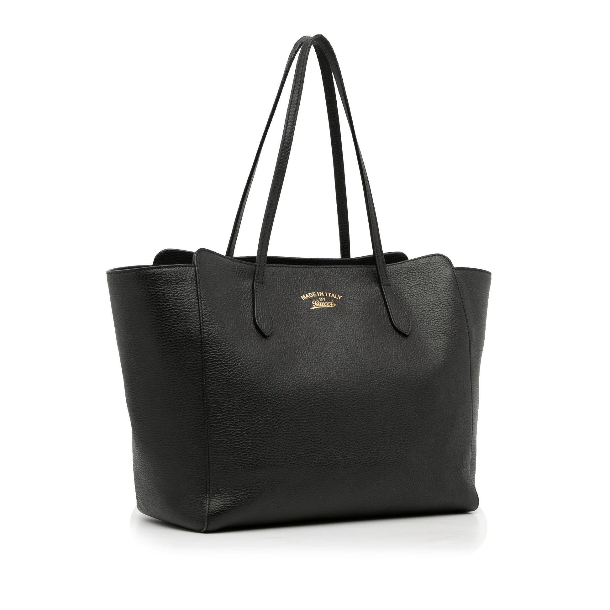 Gucci Black Leather Tote Style 13