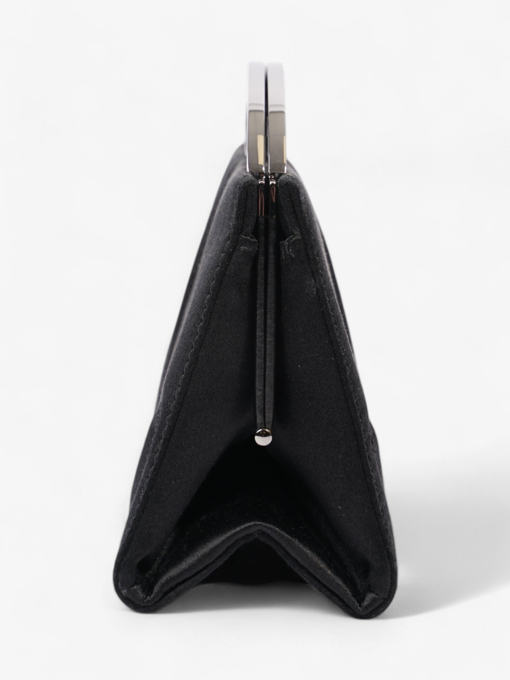 Chanel CC Clutch Black Satin