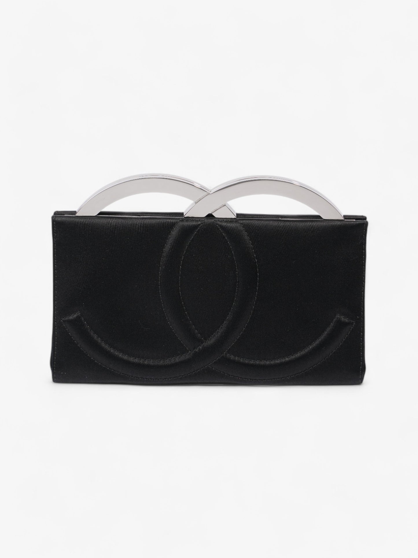 Chanel CC Clutch Black Satin