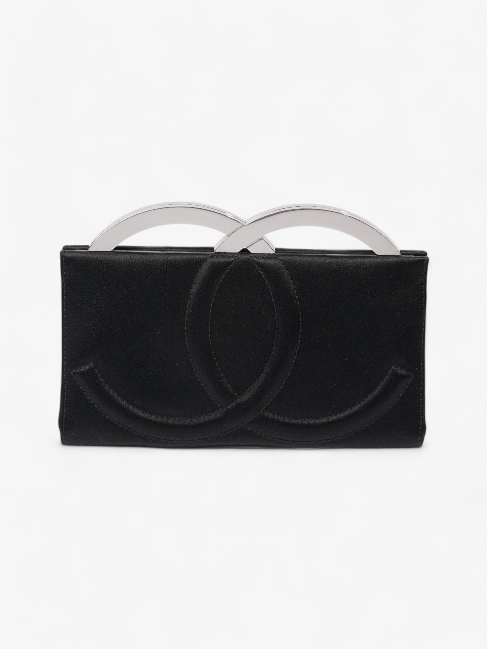 Chanel CC Clutch Black Satin
