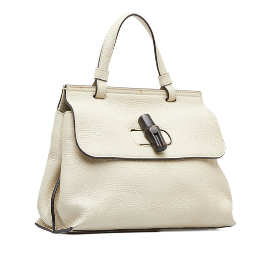Gucci Twist Leather Top Handle Handbag