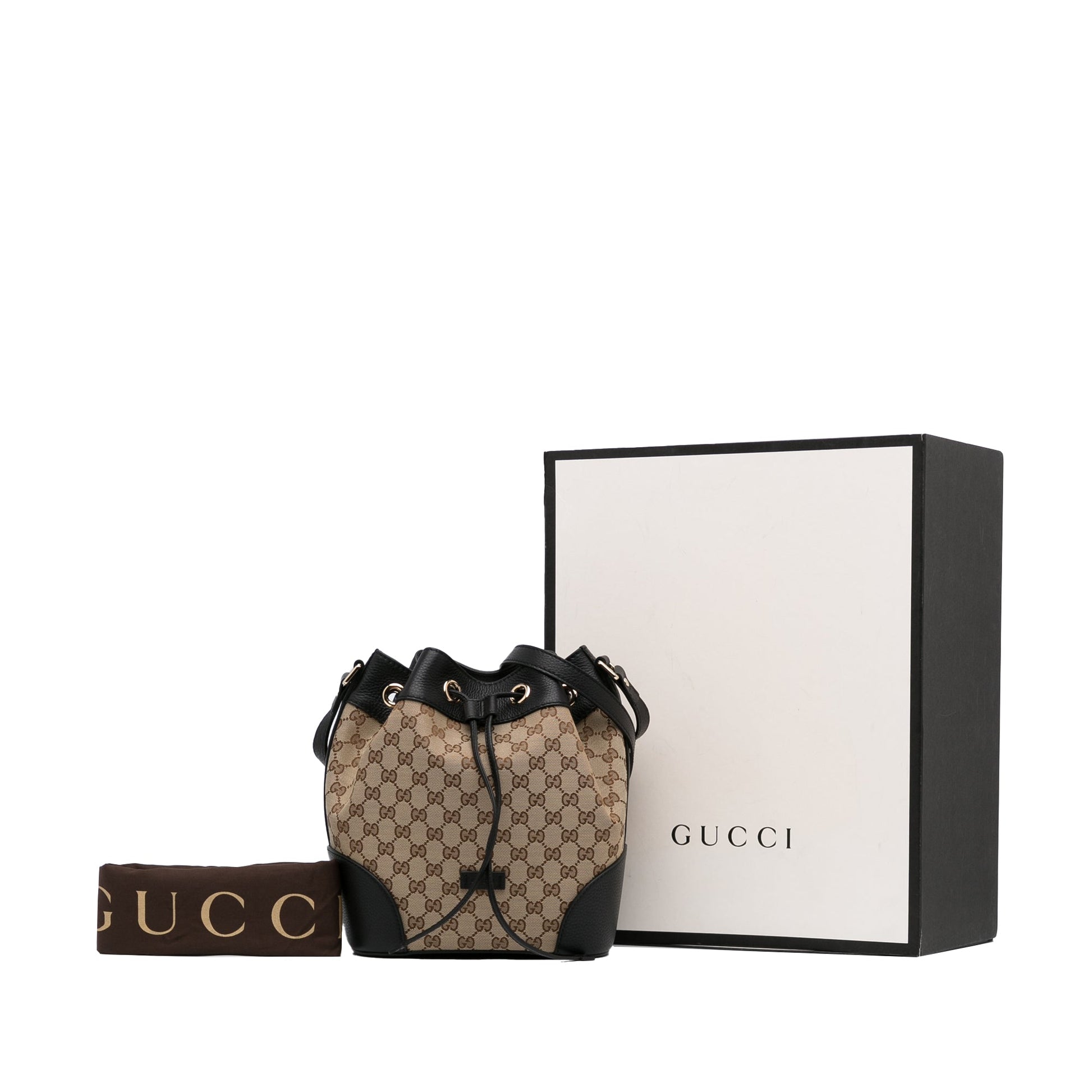 Gucci Brown Leather Canvas Crossbody Style 5