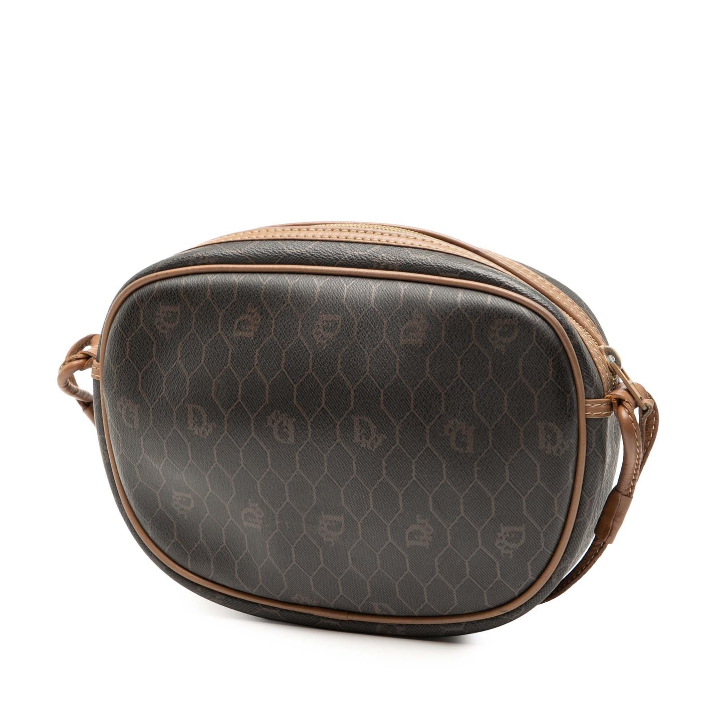 Black Dior Honeycomb Coated Canvas Crossbody