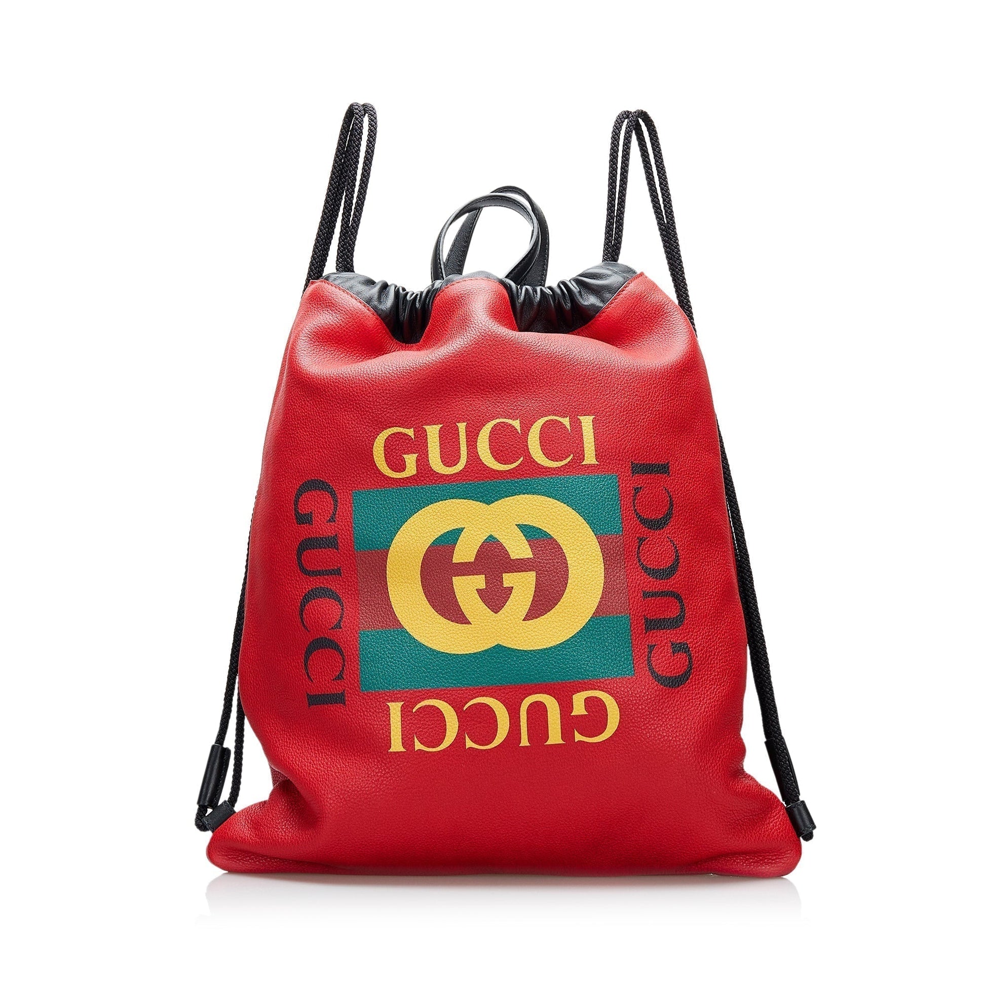 Gucci Leather Top Handle Backpack