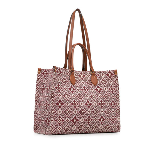 Red Louis Vuitton Monogram Since 1854 Onthego GM Satchel