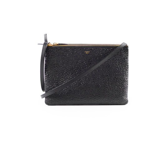 Luxury CELINE Trio Crossbody Bag Black