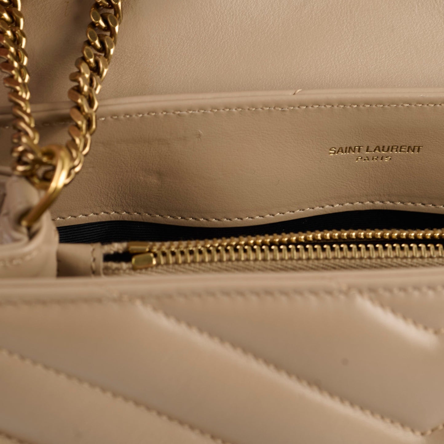 Saint Laurent Small Lou Lou Bag Beige