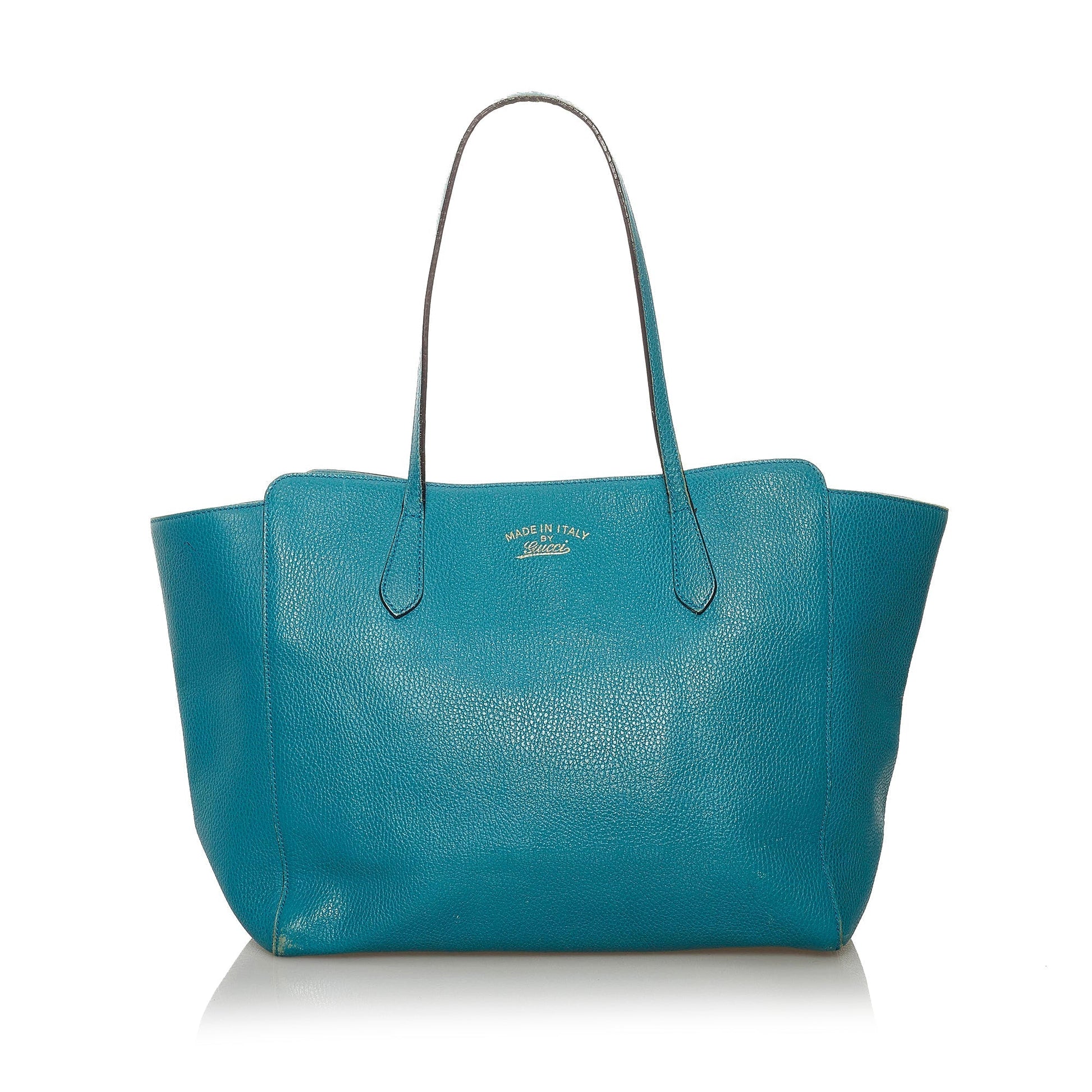 Gucci Blue Leather Tote Style 2
