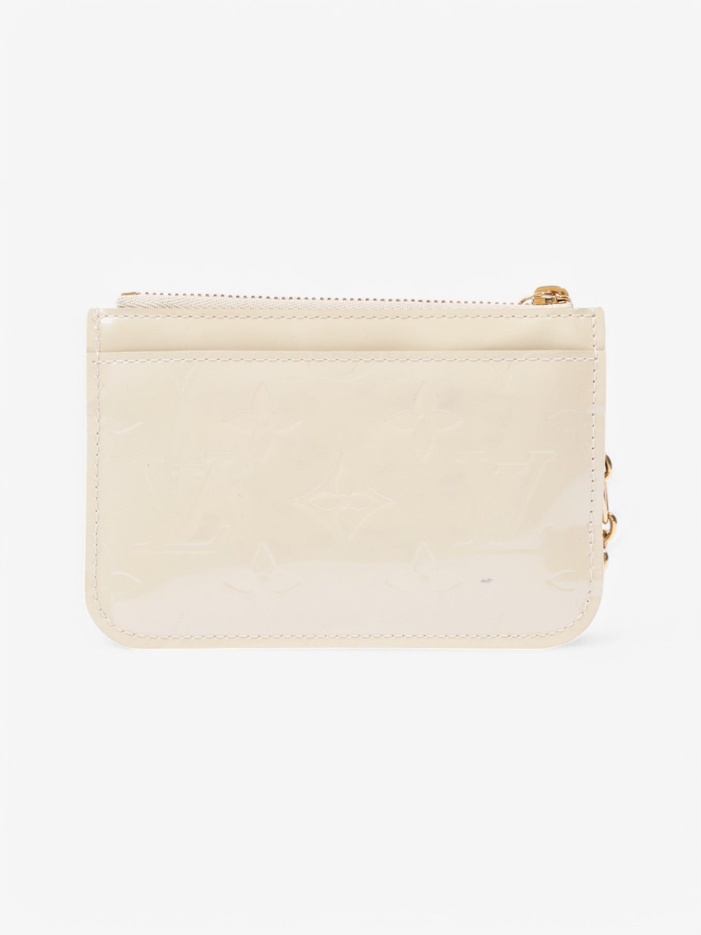  Louis Vuitton Key Pouch Cream Vernis Leather