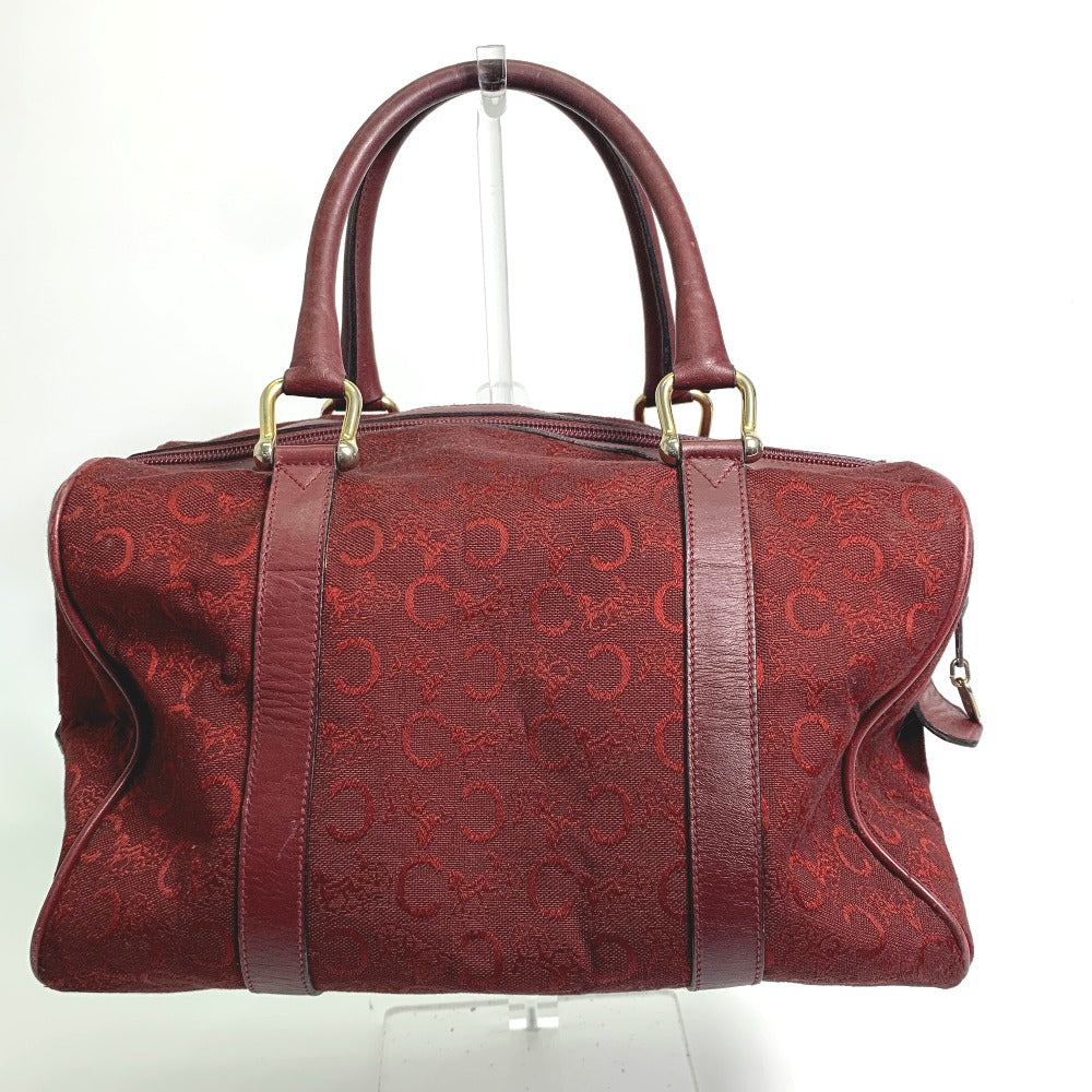 CELINE Boston Duffel bag Canvas / leather Red C Macadam Carriage Women