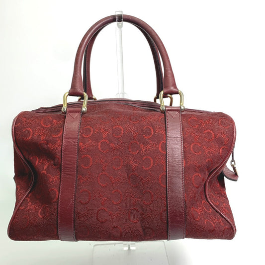 CELINE Boston Duffel bag Canvas / leather Red C Macadam Carriage Women