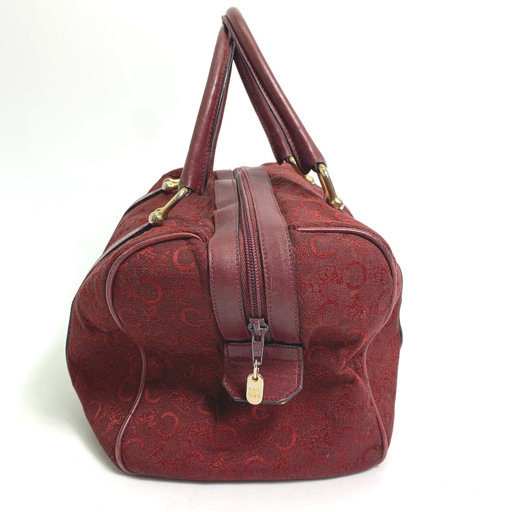 CELINE Boston Duffel bag Canvas / leather Red C Macadam Carriage Women