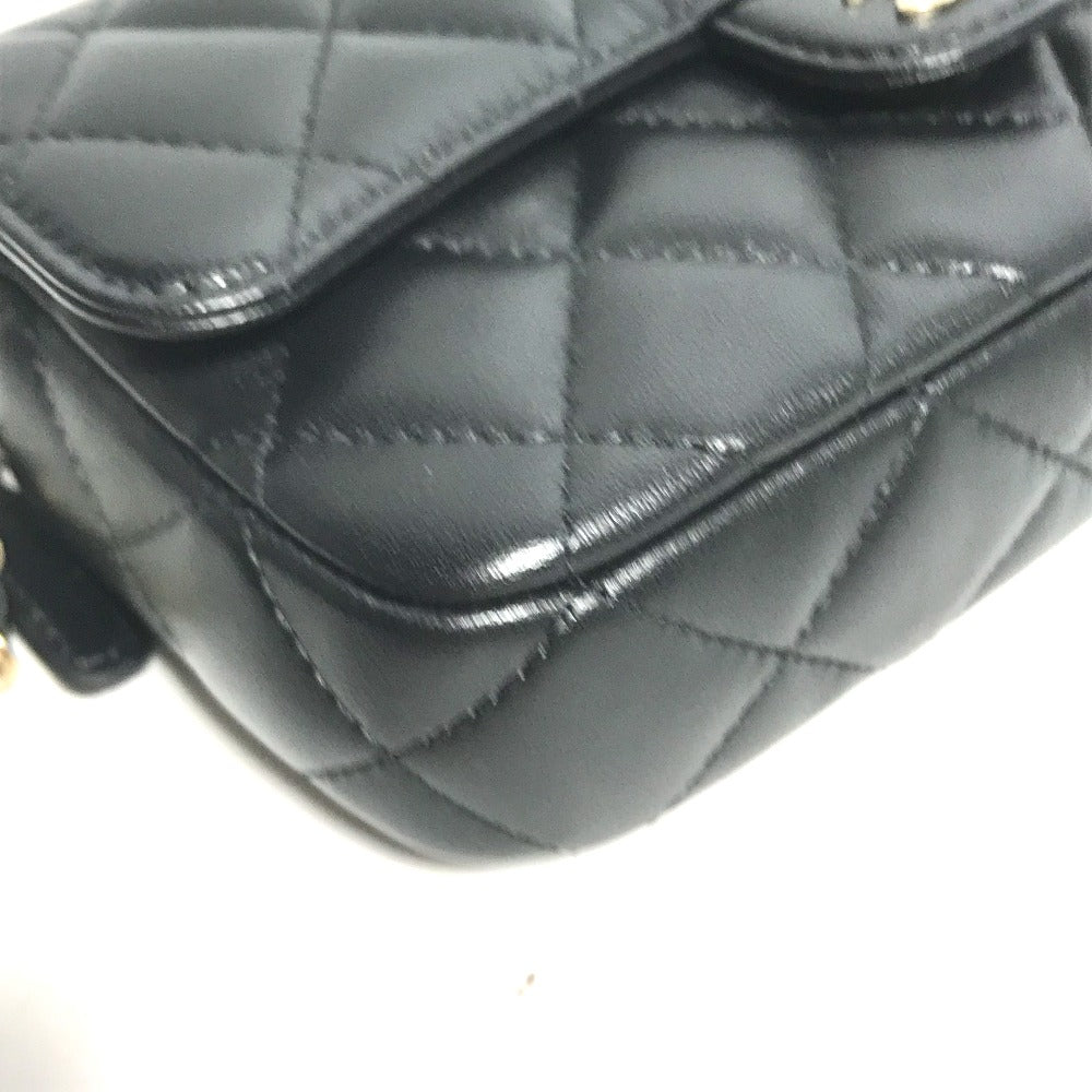 CHANEL Shoulder Bag AP2096 lambskin black COCO Mark Phone Case Wallet CC Matrasse Chain wallet Women