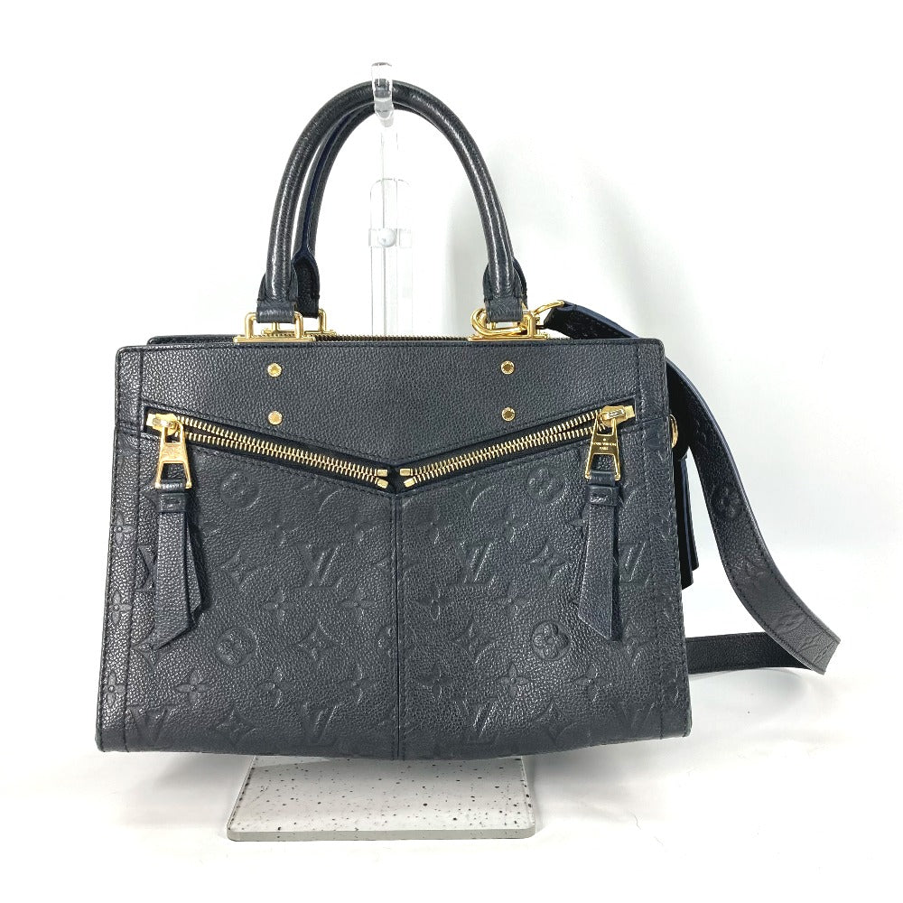 LOUIS VUITTON Handbag Monogram Ann Platt Leather Navy Monogram Ann Platt Three PM Women