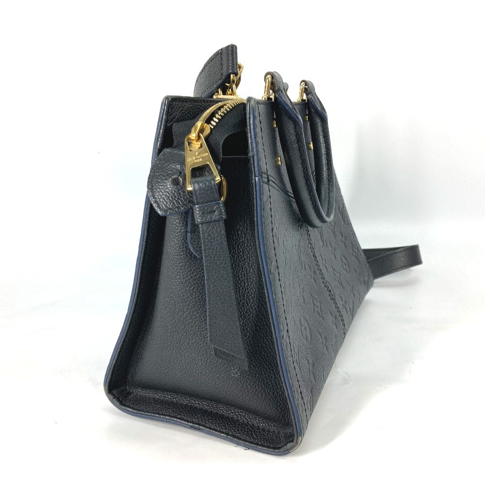 LOUIS VUITTON Handbag Monogram Ann Platt Leather Navy Monogram Ann Platt Three PM Women