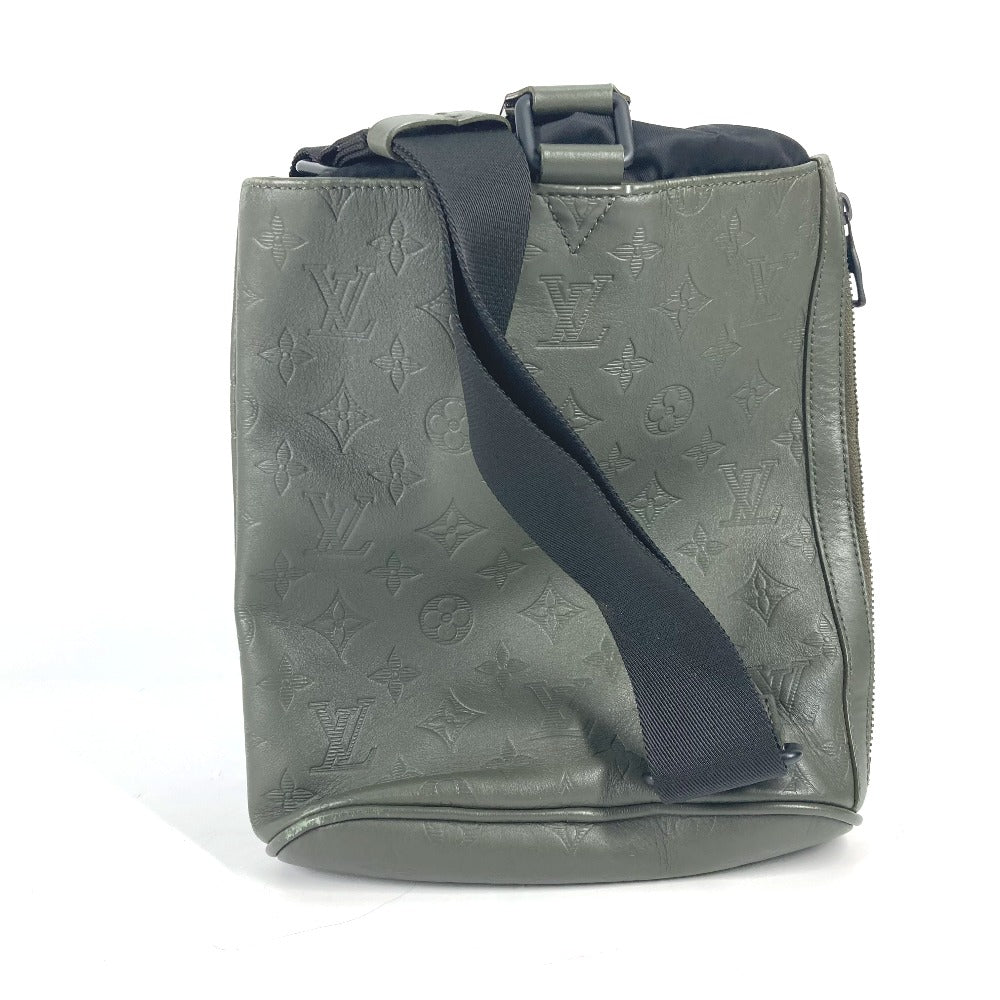LOUIS VUITTON Shoulder Bag Monogram shadow leather khaki Monogram shadow Chalk sling bag mens