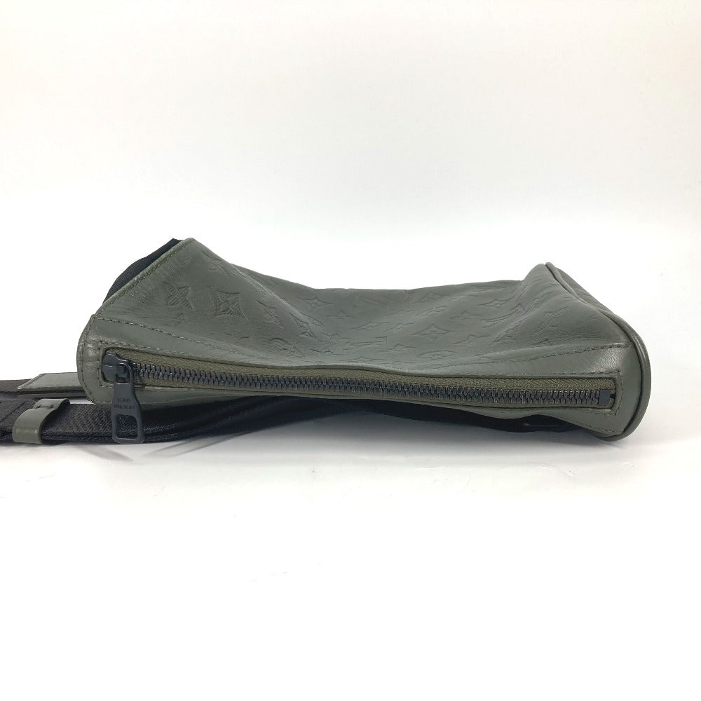 LOUIS VUITTON Shoulder Bag Monogram shadow leather khaki Monogram shadow Chalk sling bag mens