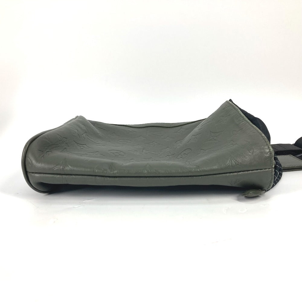 LOUIS VUITTON Shoulder Bag Monogram shadow leather khaki Monogram shadow Chalk sling bag mens