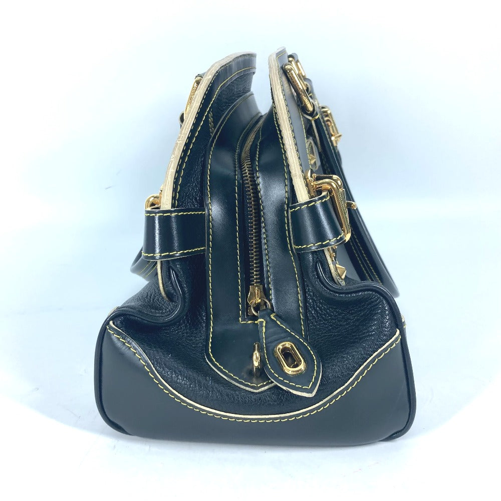 LOUIS VUITTON Handbag Suhari leather black Suhari studs Radiu Women