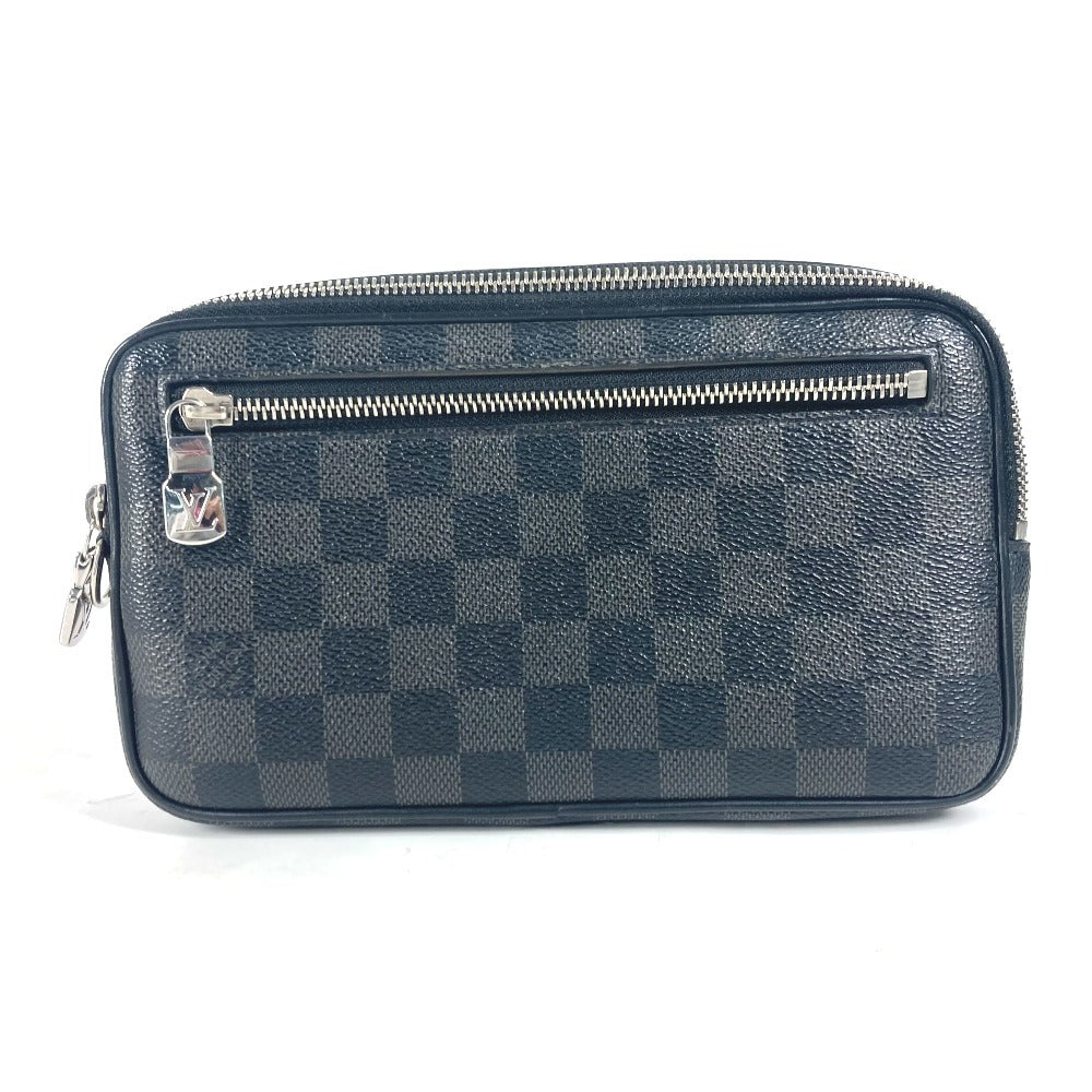 LOUIS VUITTON business bag N60182 Damier Grafitto Canvas black Damier Grafitte Alpha clutch unisex(Unisex)