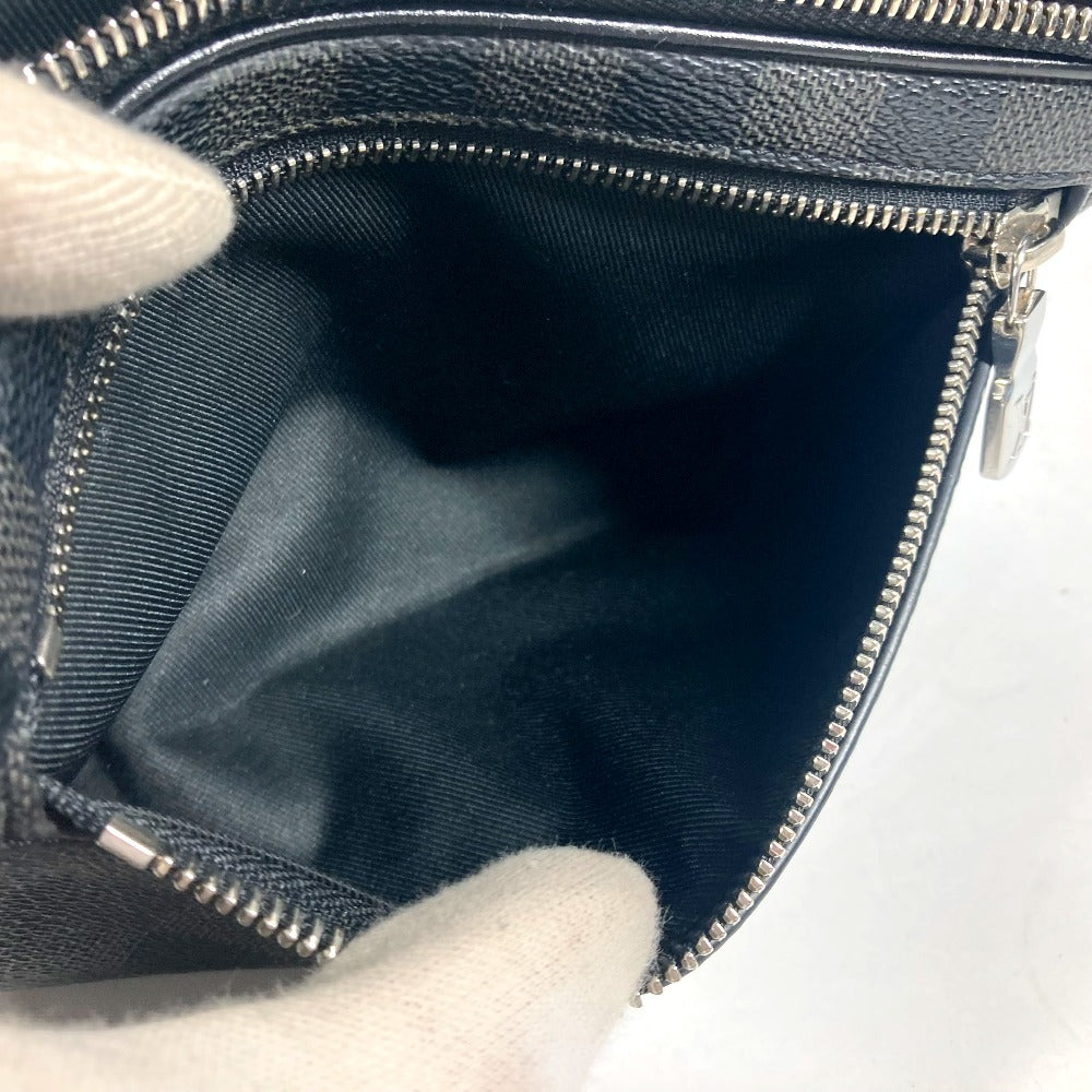 LOUIS VUITTON business bag N60182 Damier Grafitto Canvas black Damier Grafitte Alpha clutch unisex(Unisex)