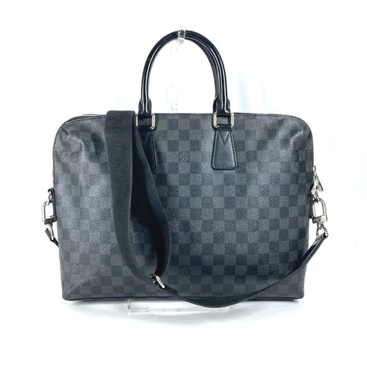 LOUIS VUITTON Business bag N48224 Damier Grafitto Canvas black Damier Grafitte Porte Document Jules PDJ mens