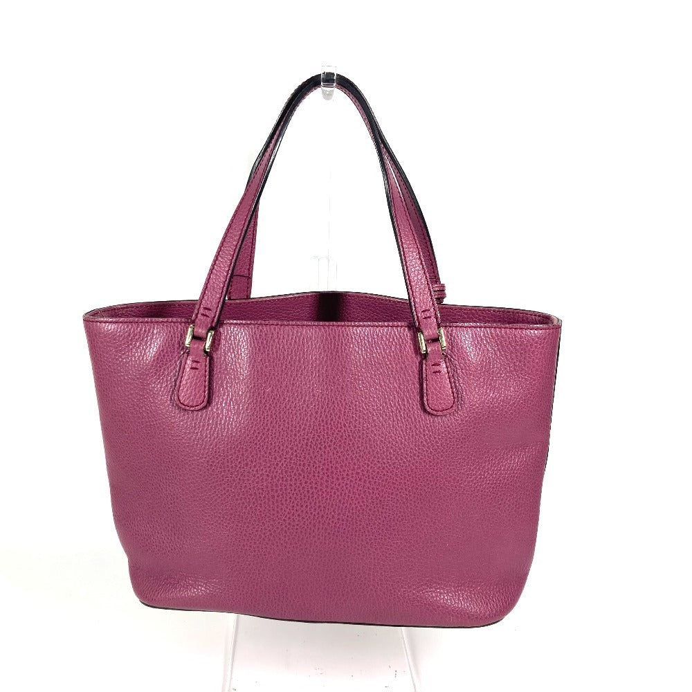 GUCCI Shoulder Bag 388561 leather purple With GG charm Interlocking G