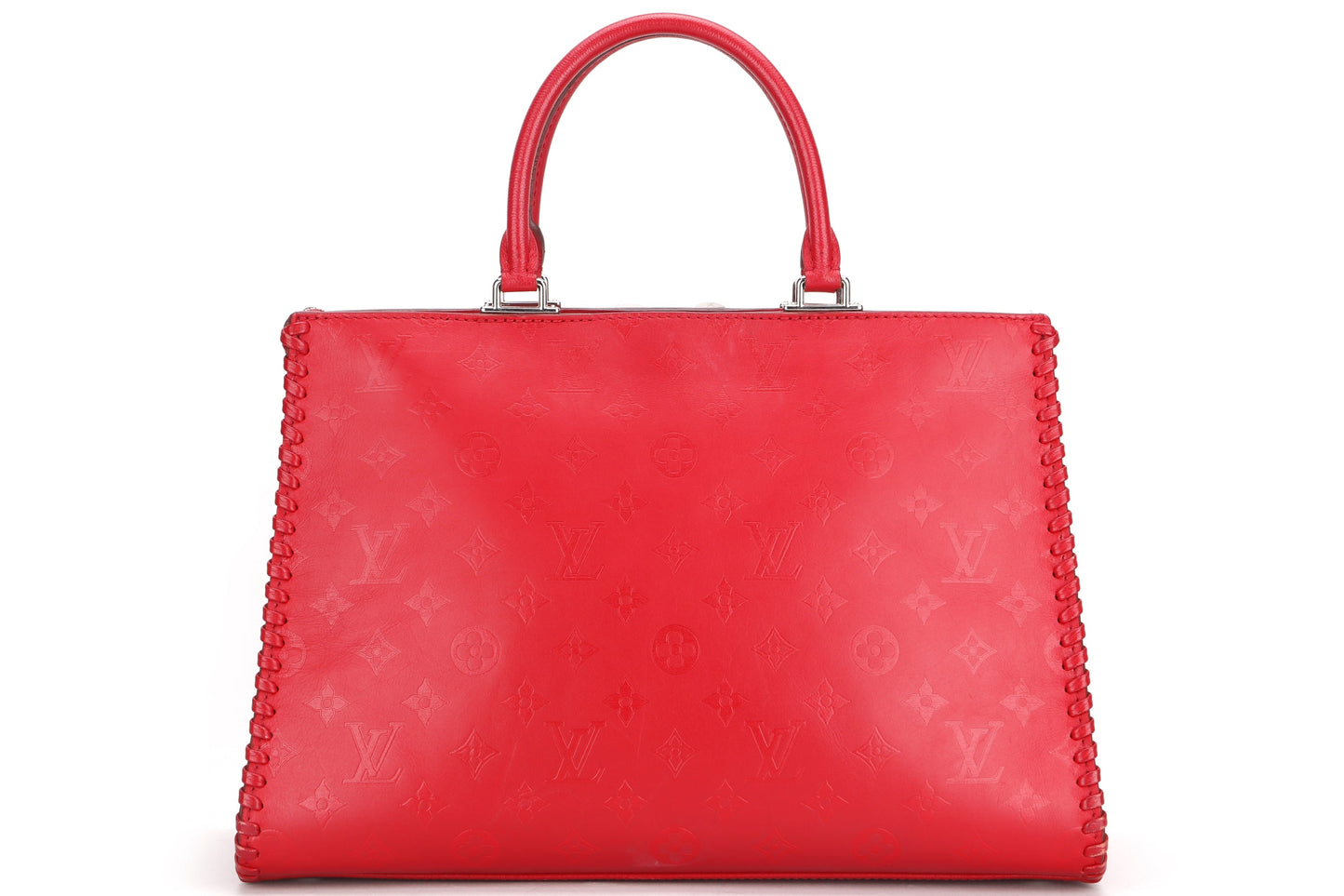 LOUIS VUITTON VERY ZIPPED 2 WAY TOTE BAG ( ) 34.5CM RUBY LEATHER SILVER HARDWARE, WITH KEYS, LOCK, STRAP, DUST COVER & BOX
