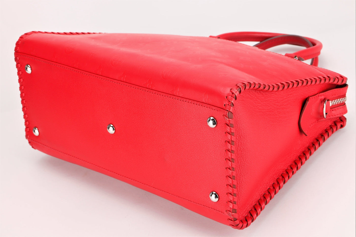 LOUIS VUITTON VERY ZIPPED 2 WAY TOTE BAG ( ) 34.5CM RUBY LEATHER SILVER HARDWARE, WITH KEYS, LOCK, STRAP, DUST COVER & BOX