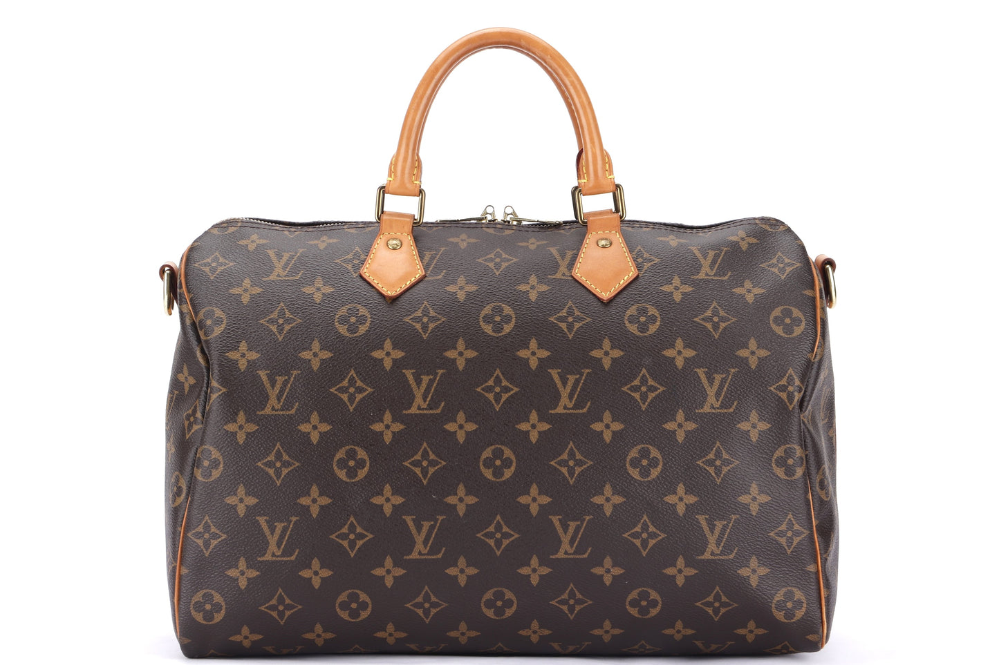 LOUIS VUITTON BONDOULIERE 35 ( ) MONOGRAM CANVAS GOLD HARDWARE, WITH KEYS & LOCK, NO STRAP & DUST COVER Handbag