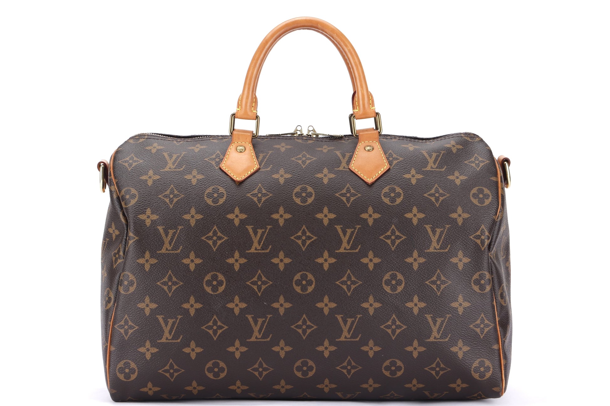 LOUIS VUITTON BONDOULIERE 35 ( ) MONOGRAM CANVAS GOLD HARDWARE, WITH KEYS & LOCK, NO STRAP & DUST COVER Handbag