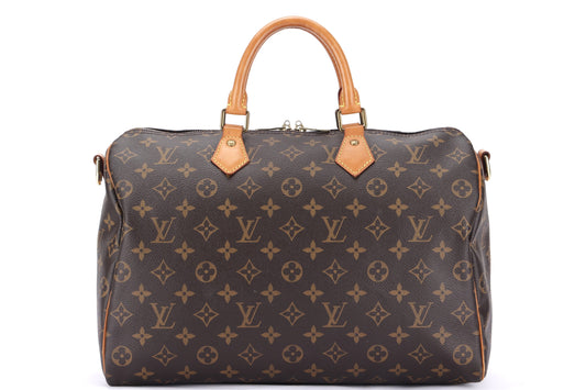 LOUIS VUITTON BONDOULIERE 35 ( ) MONOGRAM CANVAS GOLD HARDWARE, WITH KEYS & LOCK, NO STRAP & DUST COVER Handbag