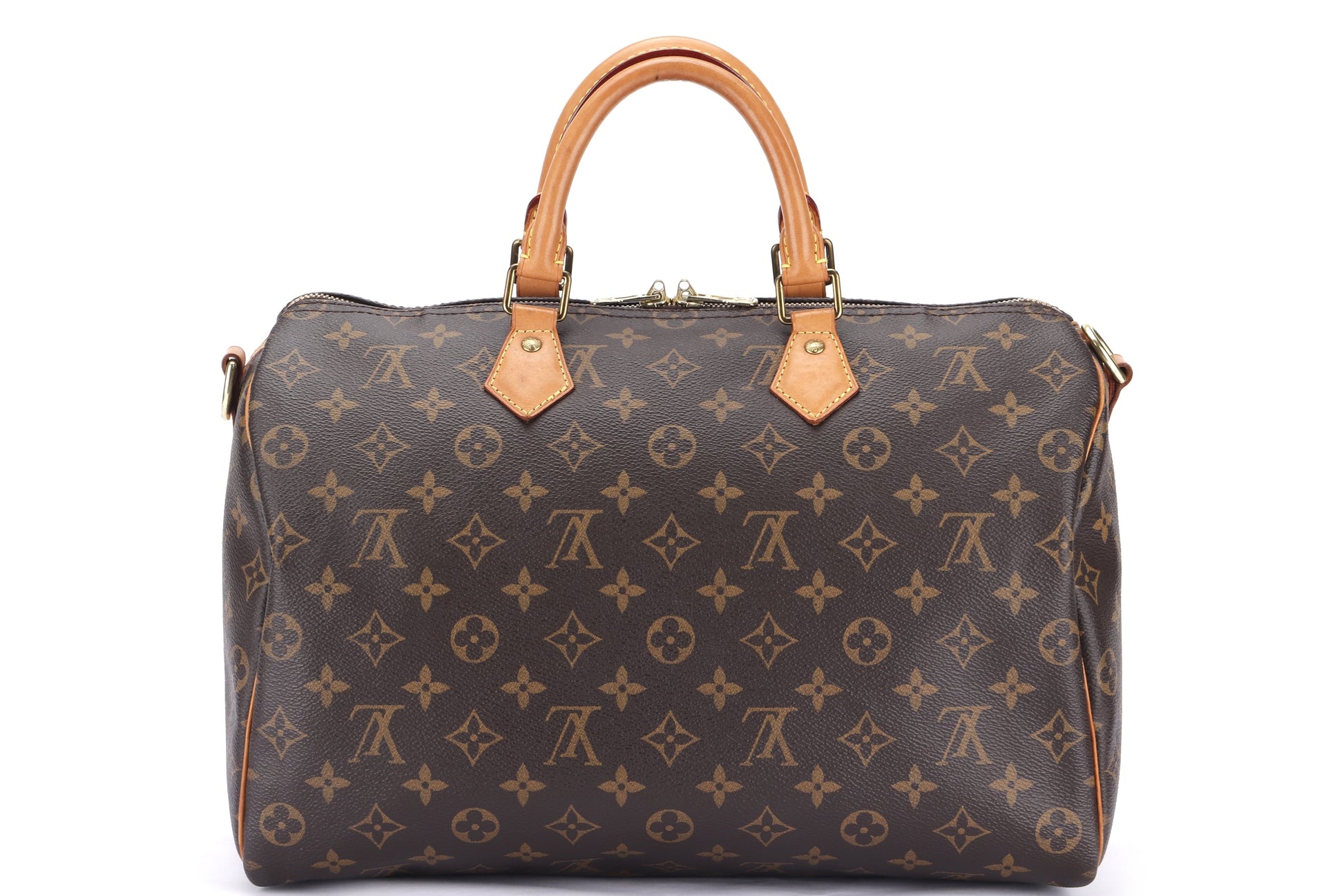 LOUIS VUITTON BONDOULIERE 35 ( ) MONOGRAM CANVAS GOLD HARDWARE, WITH KEYS & LOCK, NO STRAP & DUST COVER Handbag