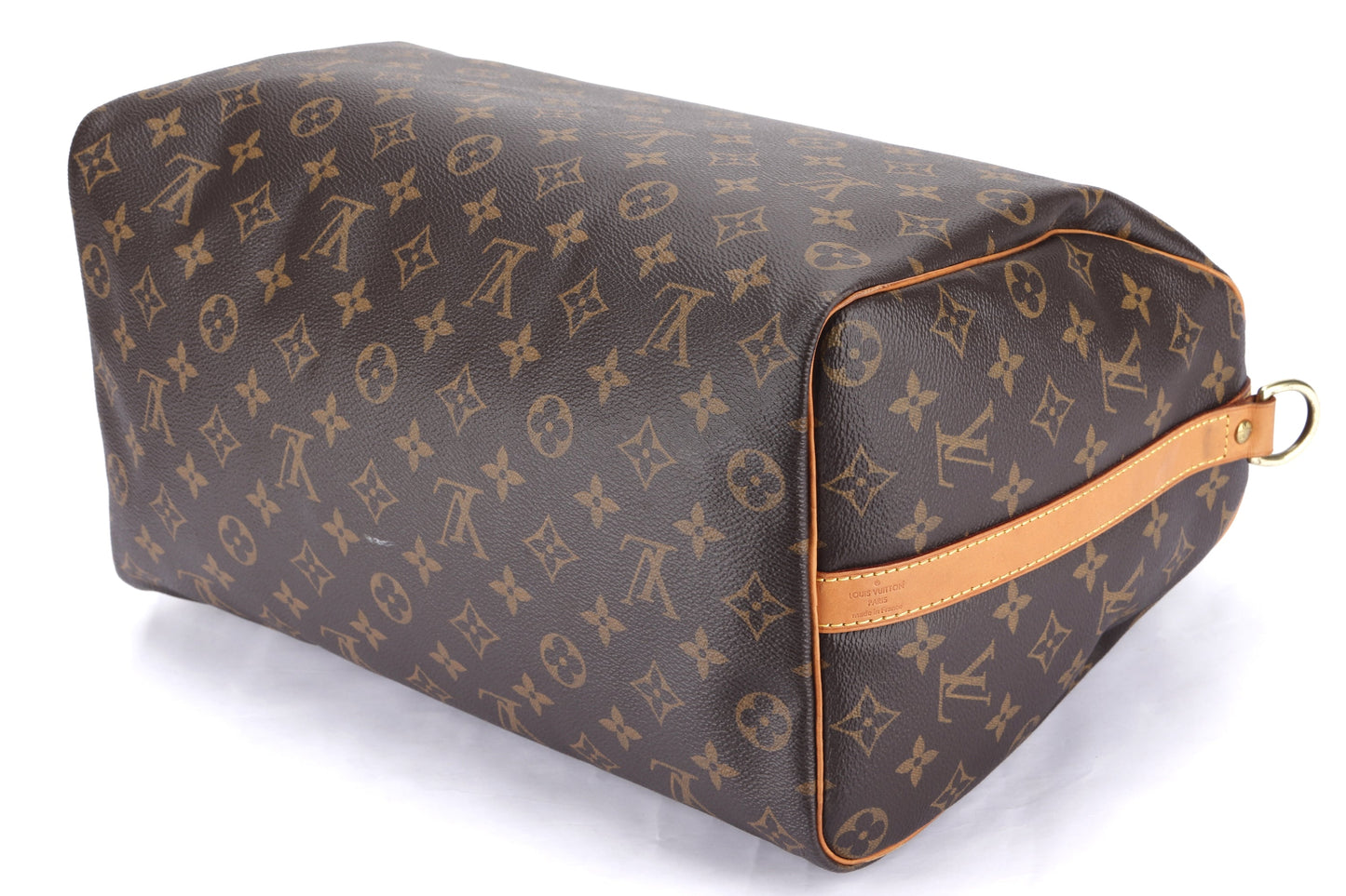 LOUIS VUITTON BONDOULIERE 35 ( ) MONOGRAM CANVAS GOLD HARDWARE, WITH KEYS & LOCK, NO STRAP & DUST COVER Handbag