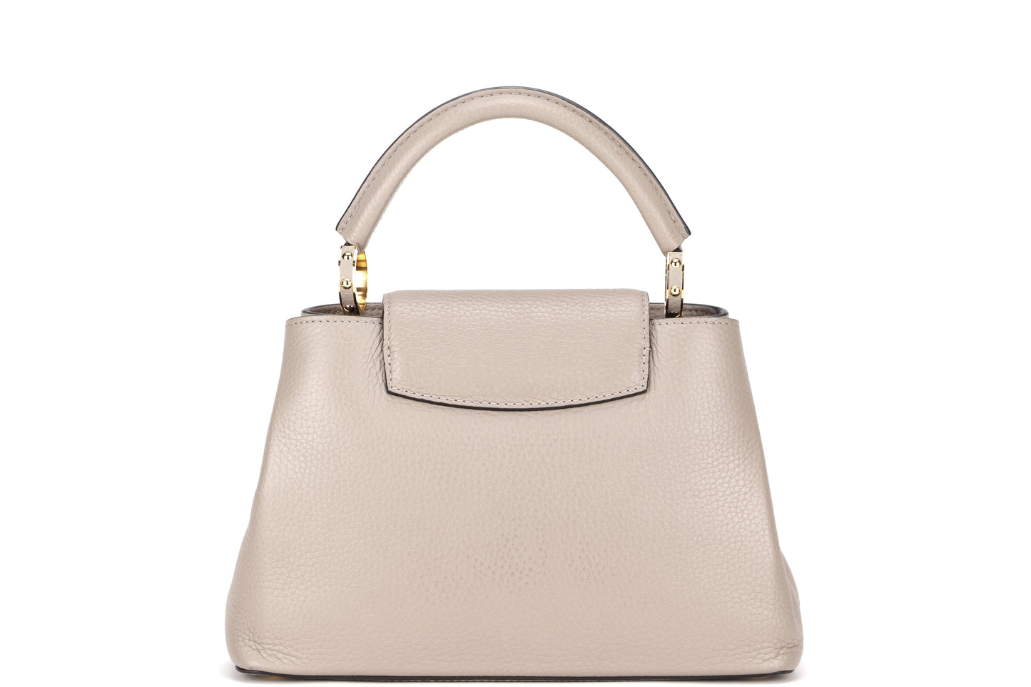 LOUIS VUITTON CAPUCINE BB ( ) GALET COLOR TAURILLON LEATHER GOLD HARFDWARE, WITH STRAP & DUST COVER Handbag