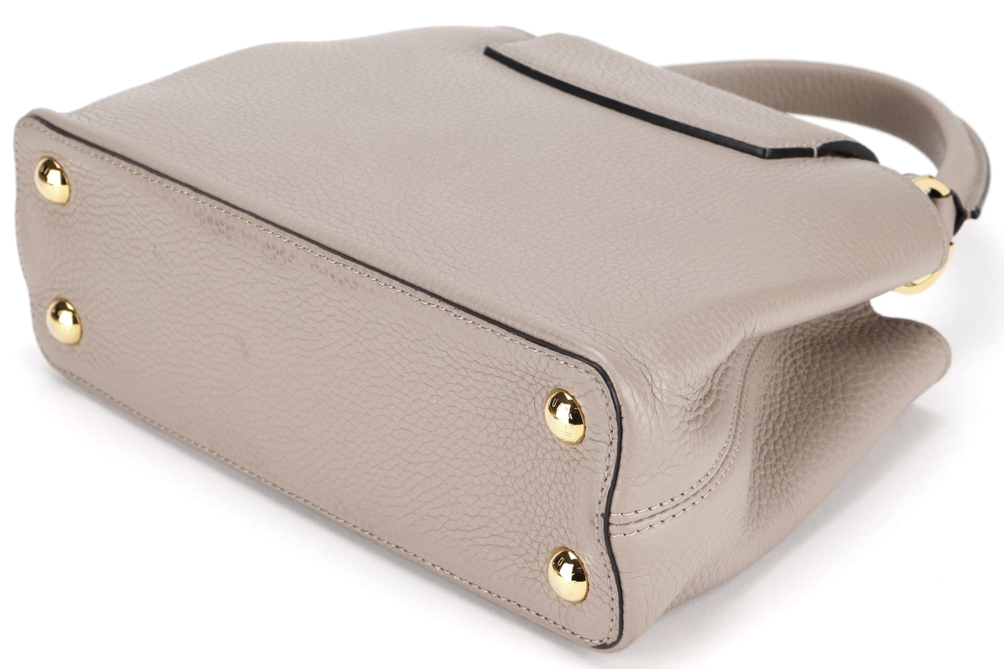 LOUIS VUITTON CAPUCINE BB ( ) GALET COLOR TAURILLON LEATHER GOLD HARFDWARE, WITH STRAP & DUST COVER Handbag