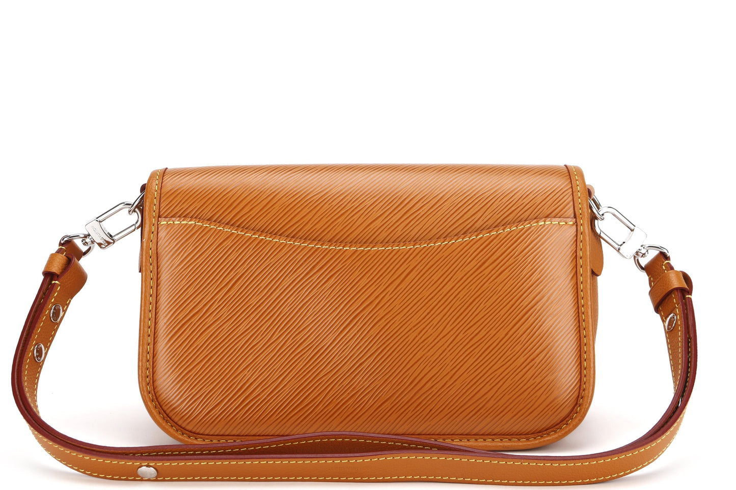 LOUIS VUITTON BUCI CROSSBODY SMALL GOLD MIEL EPI LEATHER SILVER HARDWARE, WITH STRAP & DUST COVER