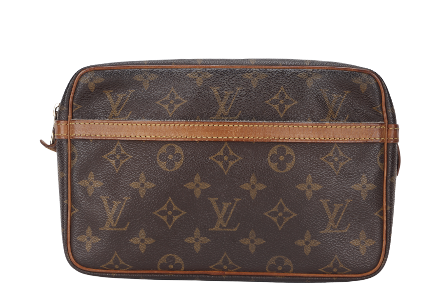 LOUIS VUITTON COMPIEGNE 23CM MONOGRAM CANVAS GOLD HARDWARE, NO DUST COVER Clutch