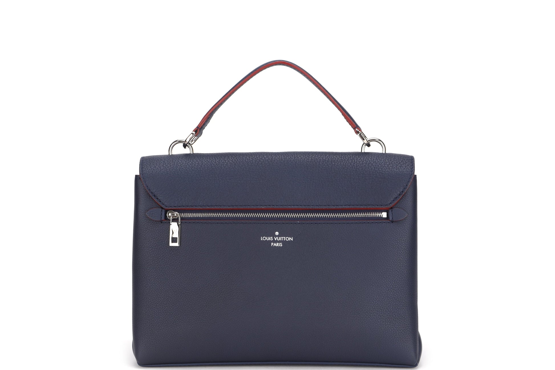 LOUIS VUITTON MYLOCKME SATCHEL 28CM ( ) MARINE ROUGE CALF LEATHER SILVER HARDWARE, WITH STRAP, DUST COVER & BOX Handbag