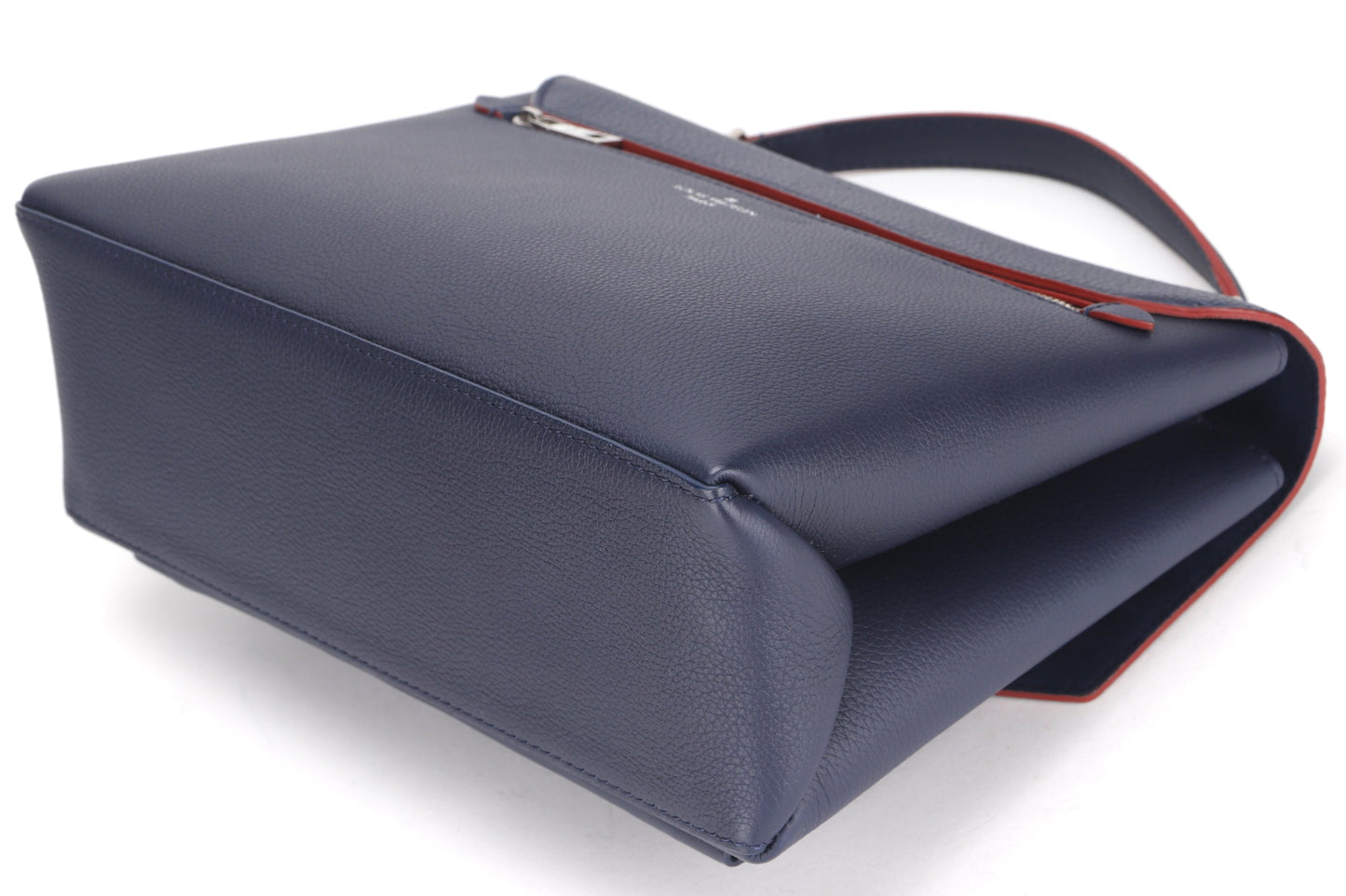 LOUIS VUITTON MYLOCKME SATCHEL 28CM ( ) MARINE ROUGE CALF LEATHER SILVER HARDWARE, WITH STRAP, DUST COVER & BOX Handbag