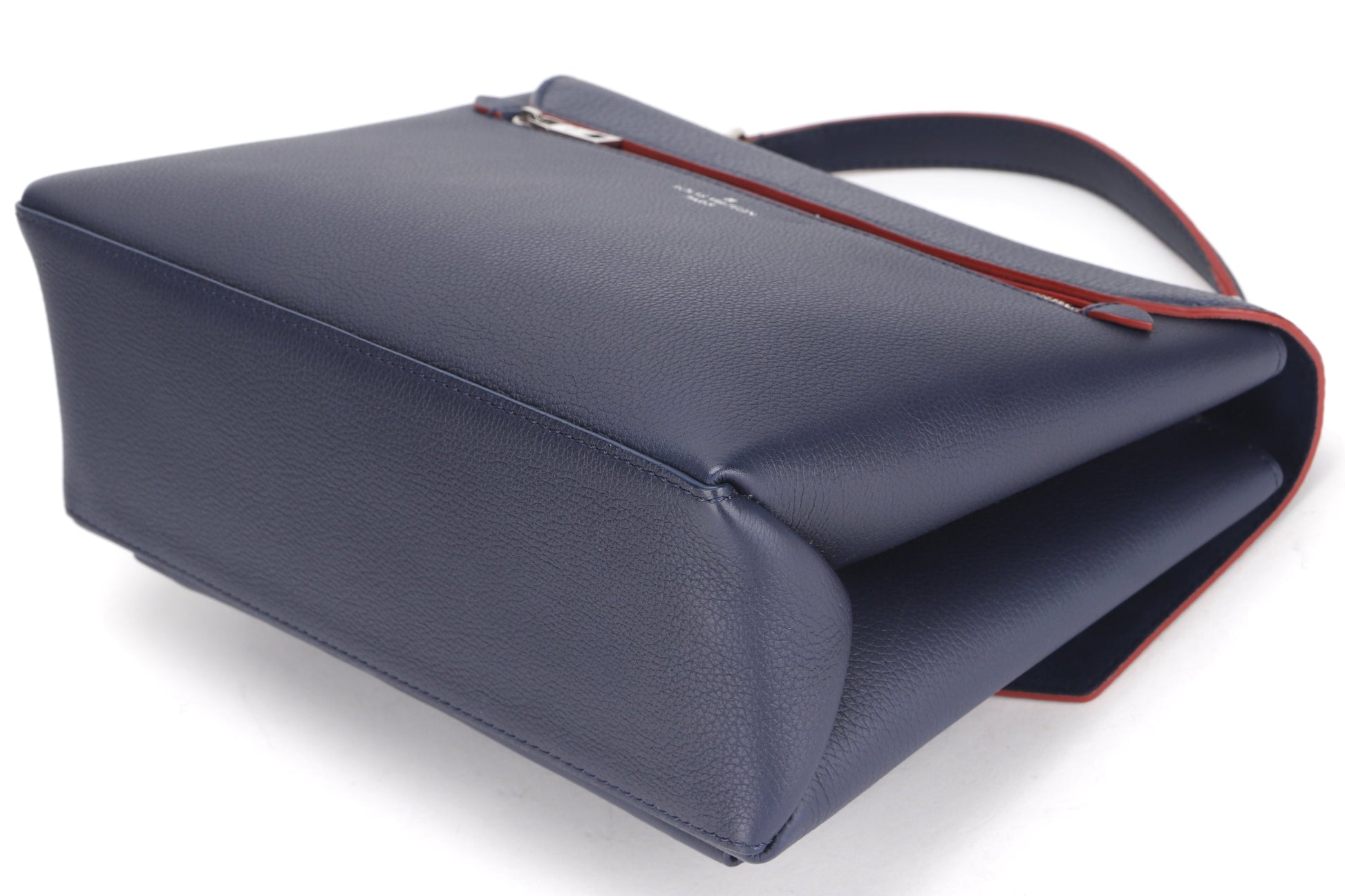 LOUIS VUITTON MYLOCKME SATCHEL 28CM ( ) MARINE ROUGE CALF LEATHER SILVER HARDWARE, WITH STRAP, DUST COVER & BOX Handbag