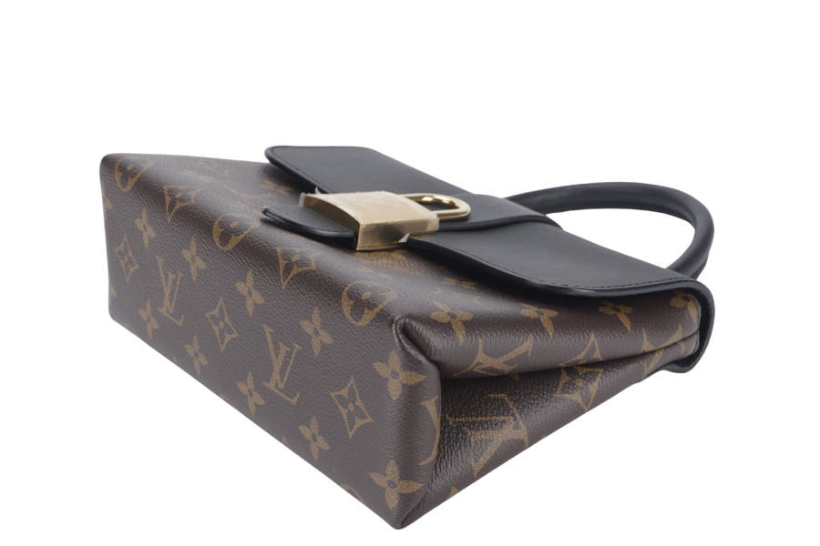 LOUIS VUITTON LOCKY BB ( ) MONOGRAM CANVAS BLACK LEATHER GOLD HARDWARE WITH STRAP Handbag