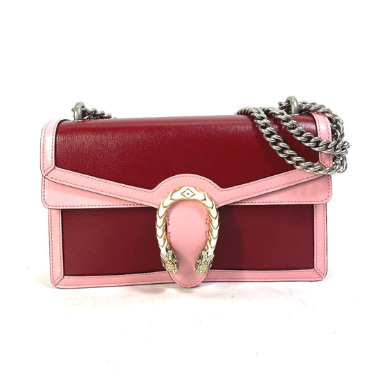 GUCCI Shoulder Bag 400249 leather pink Bicolor Bag Duonisos Women