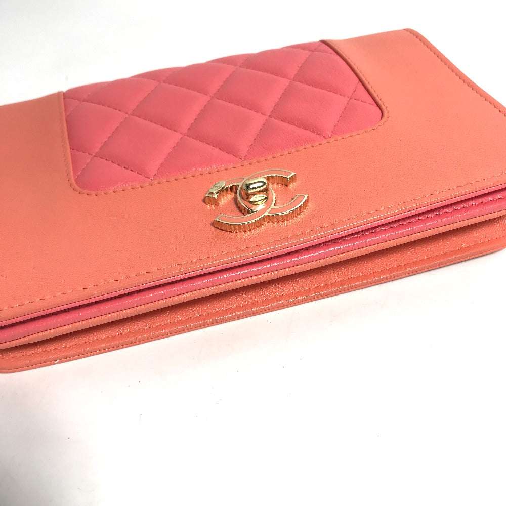 CHANEL Shoulder Bag A80972 leather pink CC COCO Mark Matelasse Bicolor Mademoiselle Women