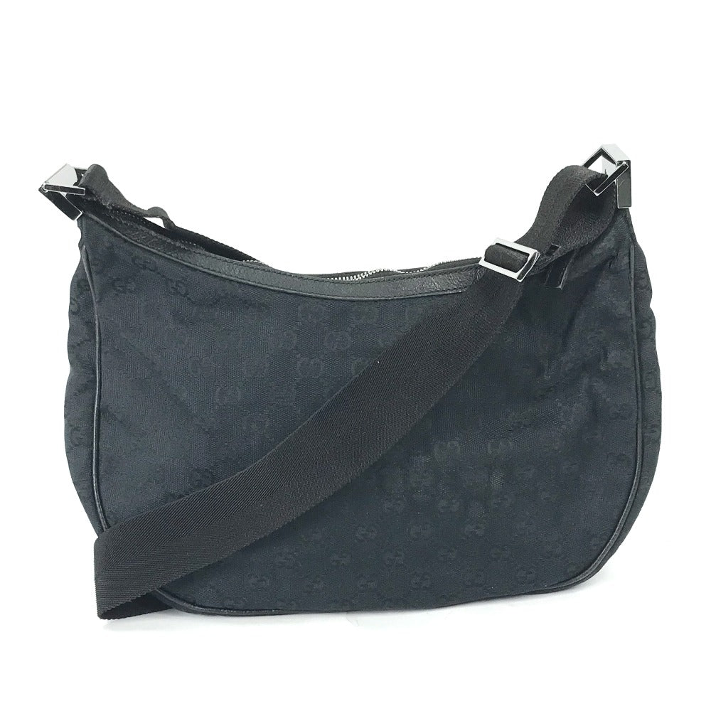 GUCCI Shoulder Bag 122790 Leather / canvas black GG