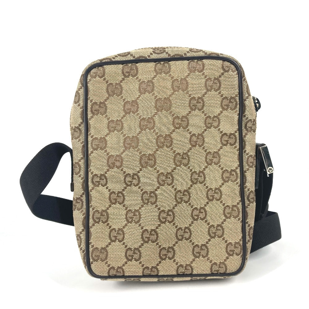 GUCCI Shoulder Bag 018 1619 Canvas / leather beige Pochette GG Women